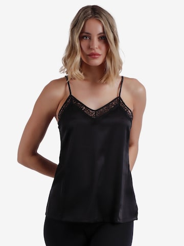 admas - Top 'ADMAS Camiseta Tirante Puntilla Escote para Mujer' en negro: frente