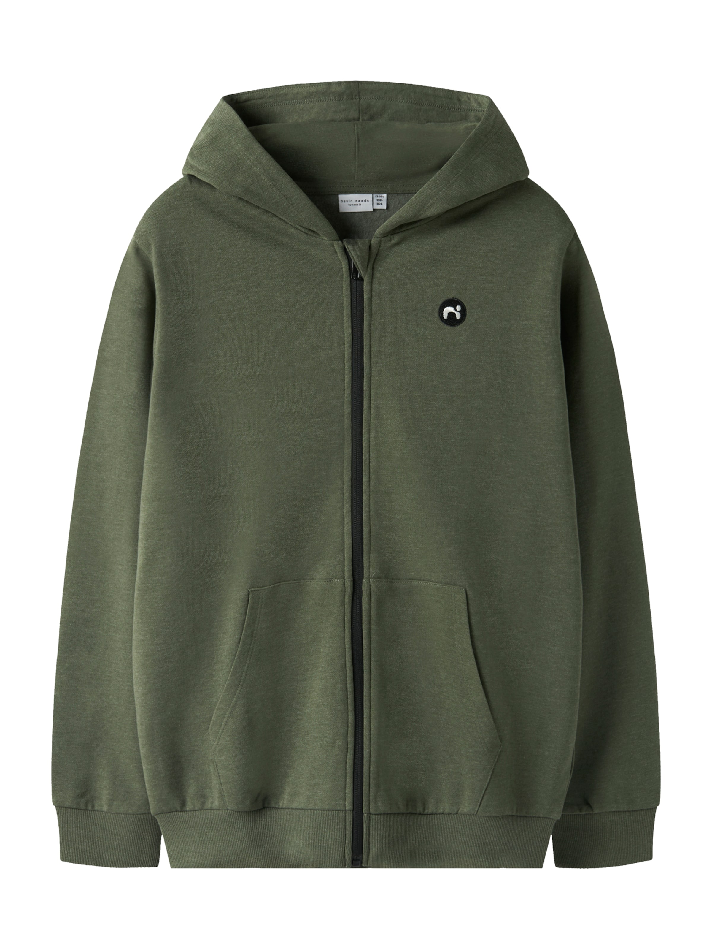 NAME IT Zip-Up Hoodie 'NKMVimo' in Green: front