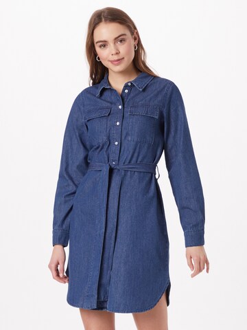 Robe-chemise 'Osalina' PIECES en bleu : devant