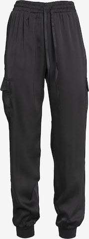 Influencer Tapered Trousers in Black: front