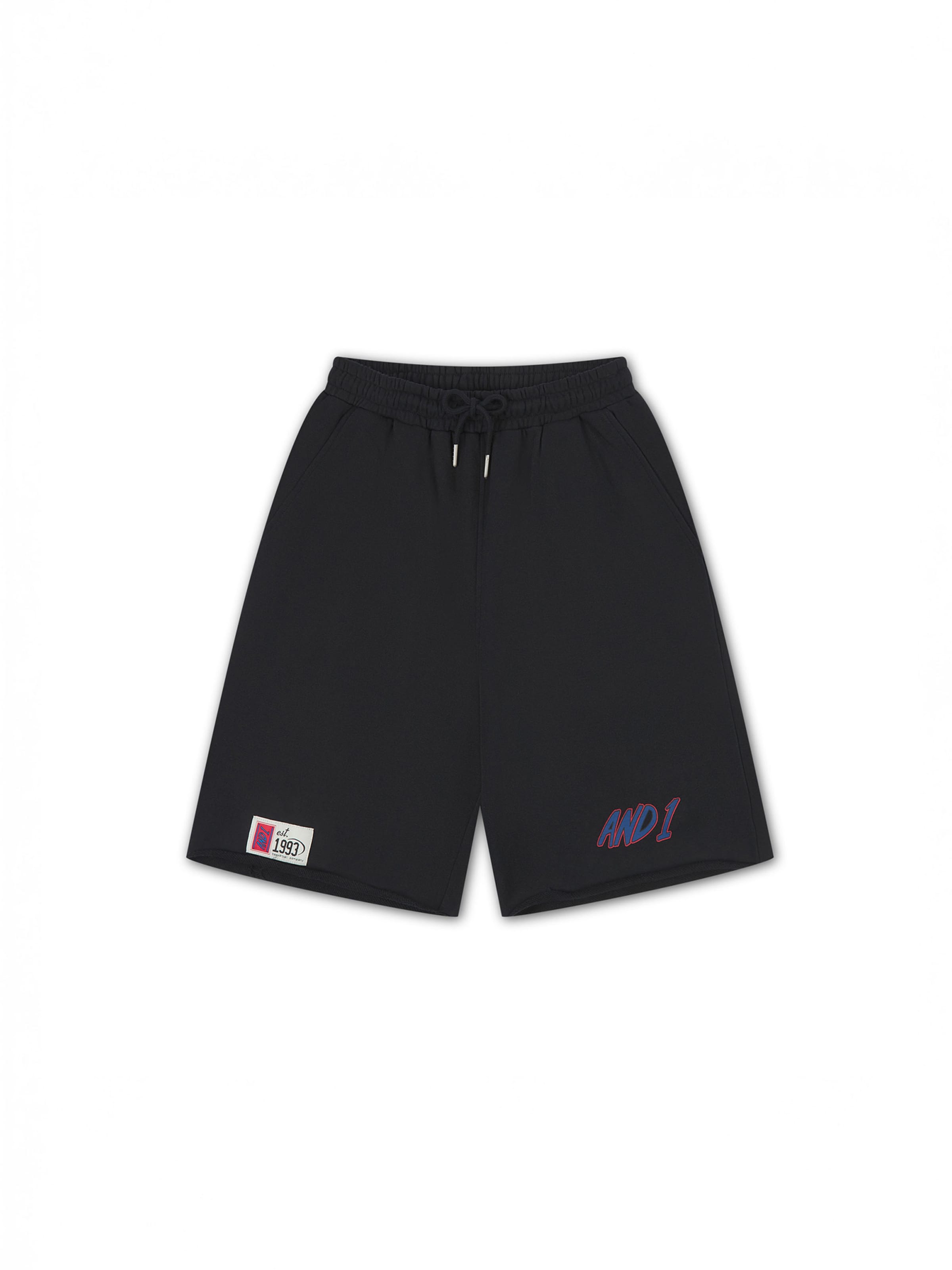 AND1 Regular Shorts in Schwarz: Vorderseite