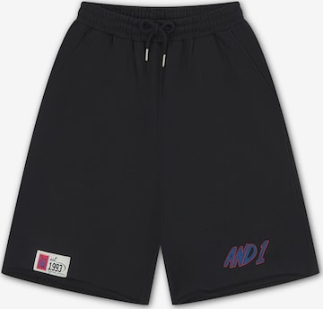 AND1regular Hlače - crna boja: prednji dio