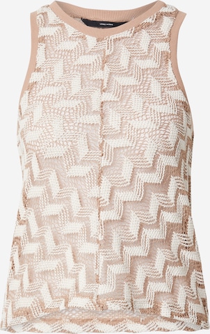 VERO MODA - Top de punto 'VMTIKKA' en beige: frente