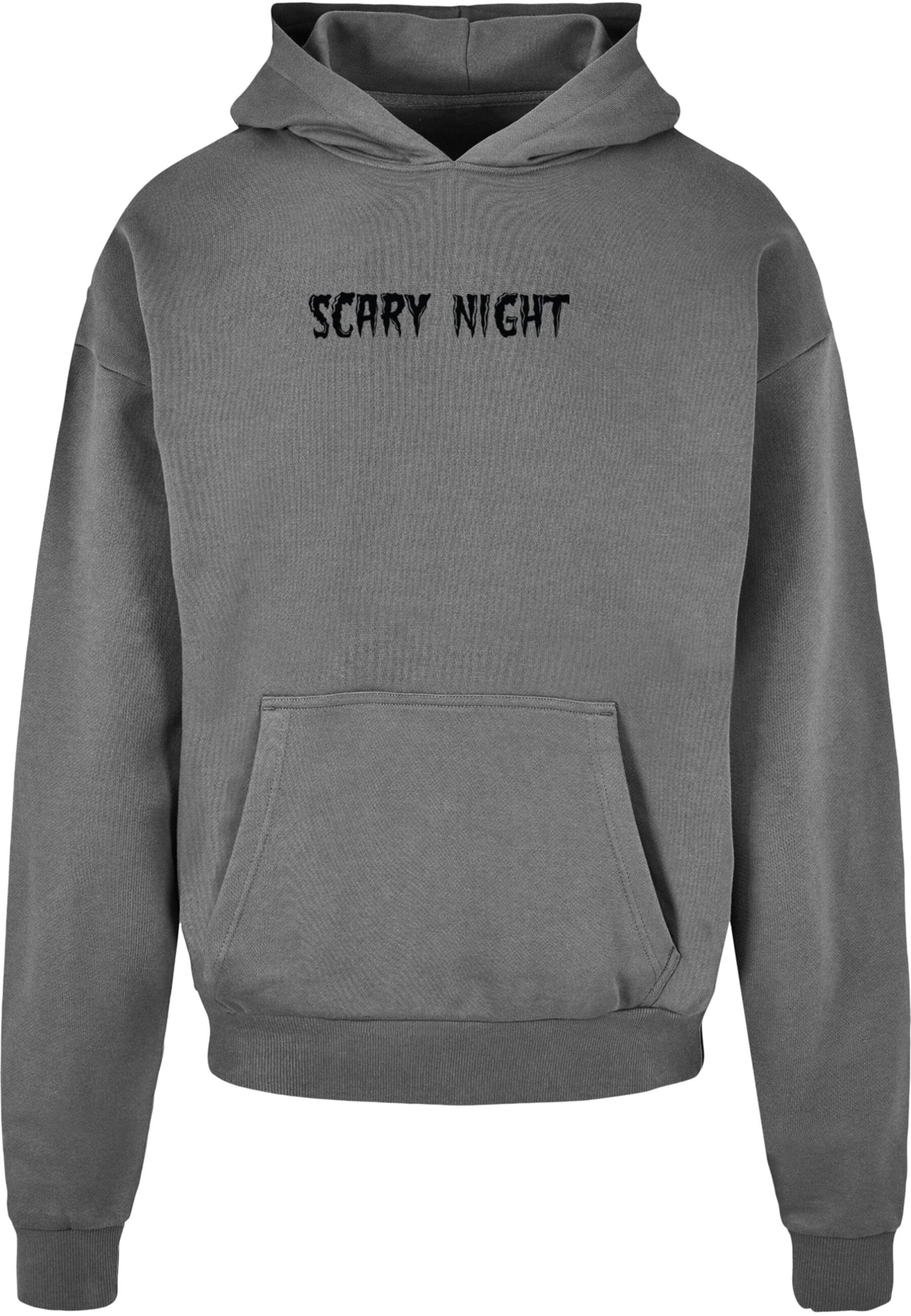 Merchcode Sweatshirt 'Halloween - Scary Night' in Grey: front