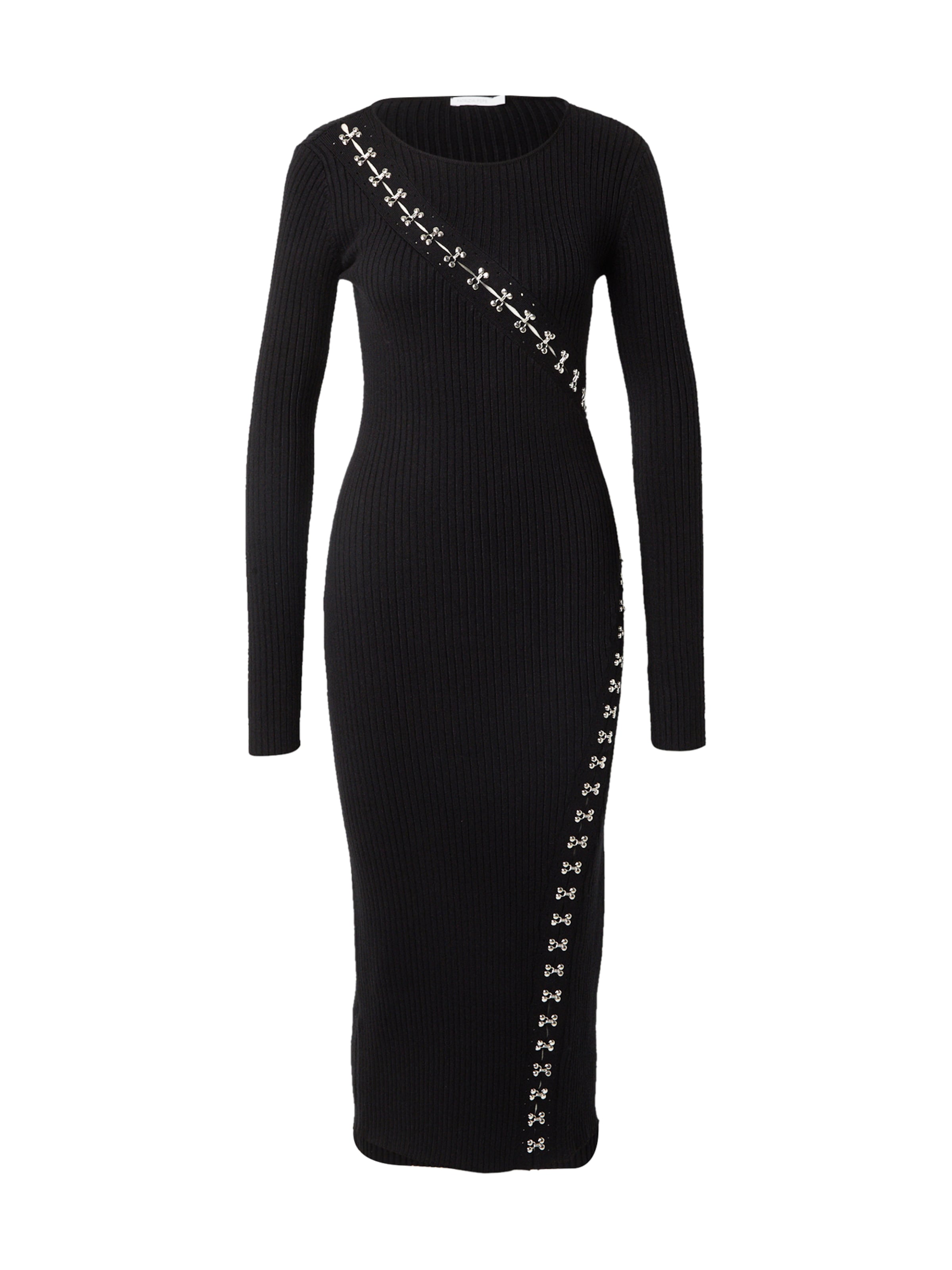 PATRIZIA PEPE Πλεκτό φόρεμα σε μαύρο: μπροστά