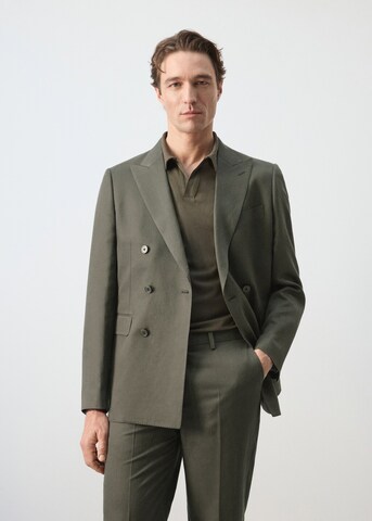 MANGO MAN Slim fit Suit Jacket 'Amalfic' in Green: front