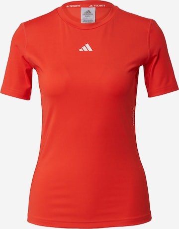 T-shirt fonctionnel ADIDAS PERFORMANCE en rouge : devant