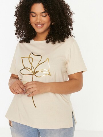 Trendyol Curve T-Shirt in Beige: Vorderseite