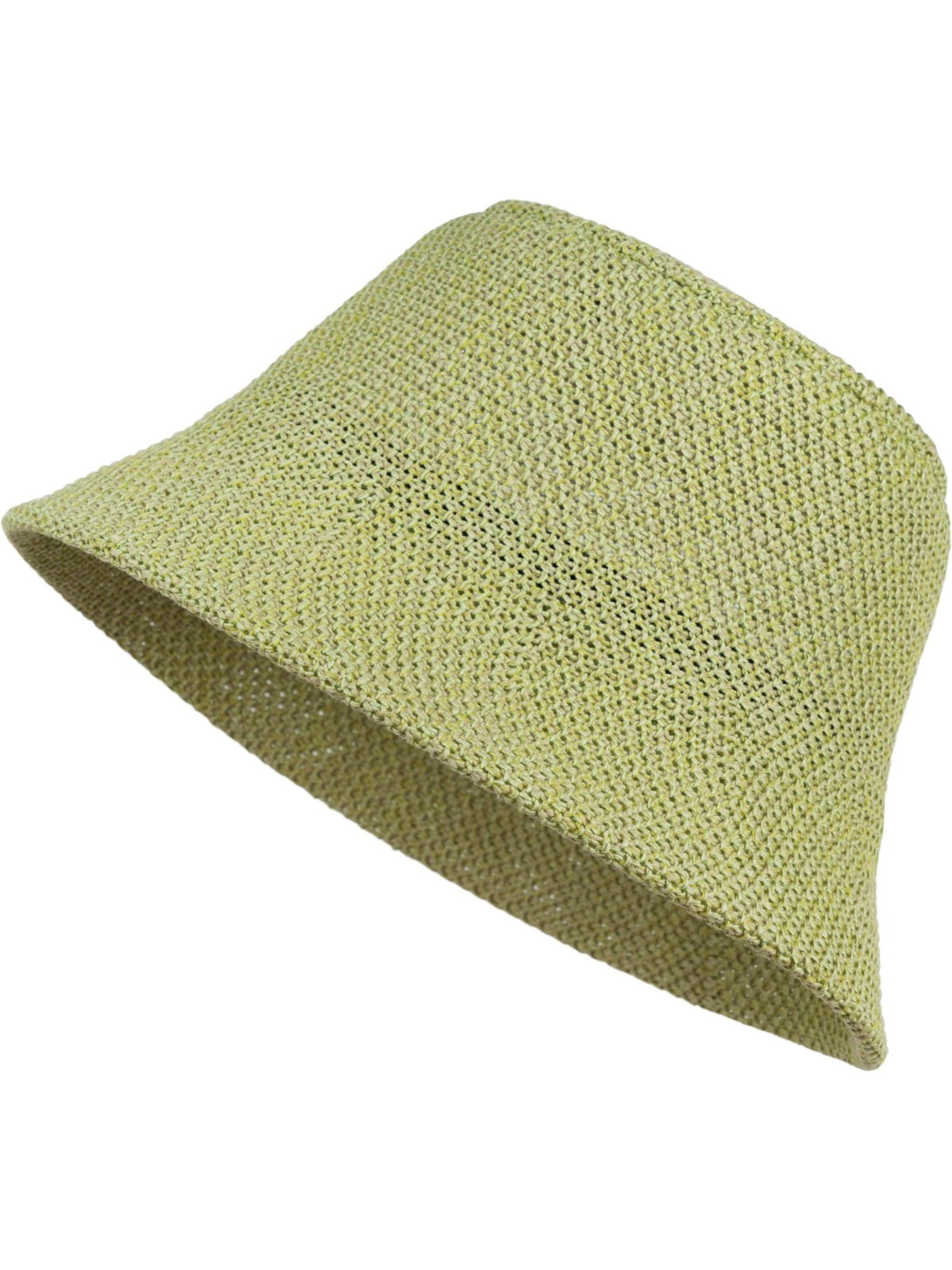 styleBREAKER Hut 'Fischerhut aus Papierstroh - Knautschhut'‌ in hellgrün, Produktansicht