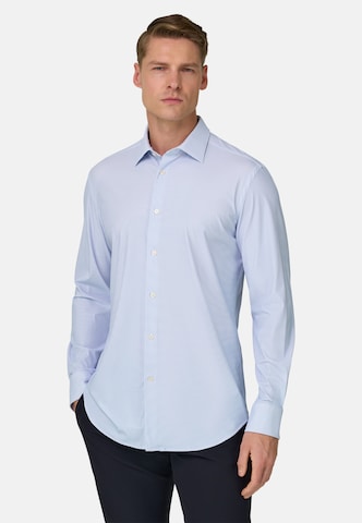 Coupe regular Chemise Boggi Milano en bleu : devant