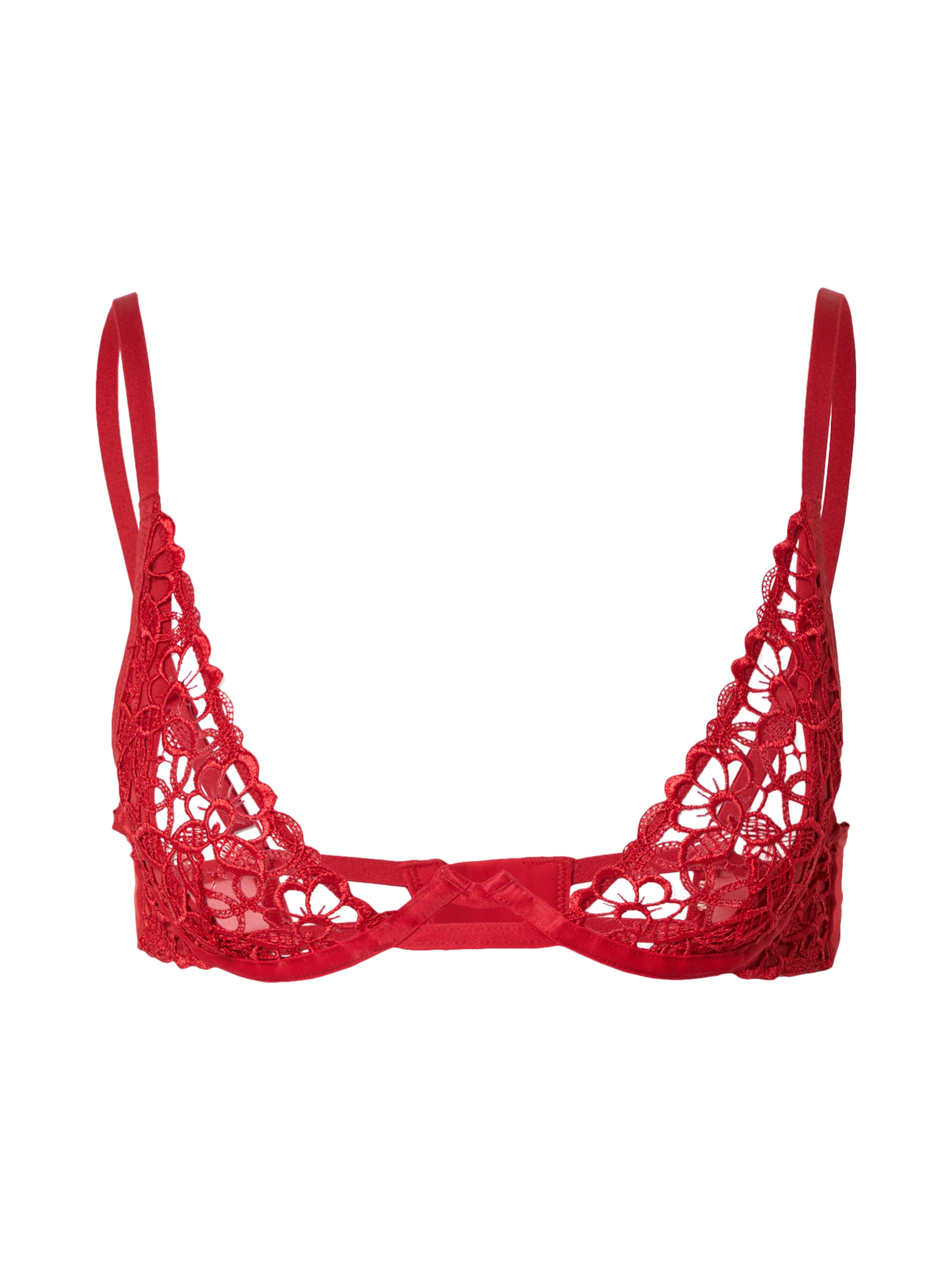 Scandale éco-lingerie - Triángulo Sujetador en rojo: frente