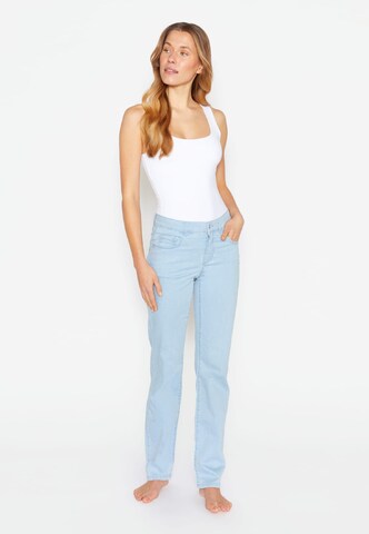 Angels Regular Straight-Leg Jeans 'Dolly' in Blau