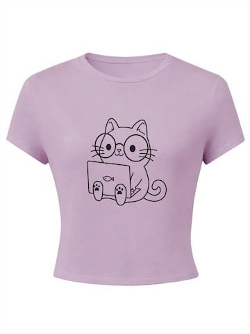 GORHEY Shirt in Lila: voorkant