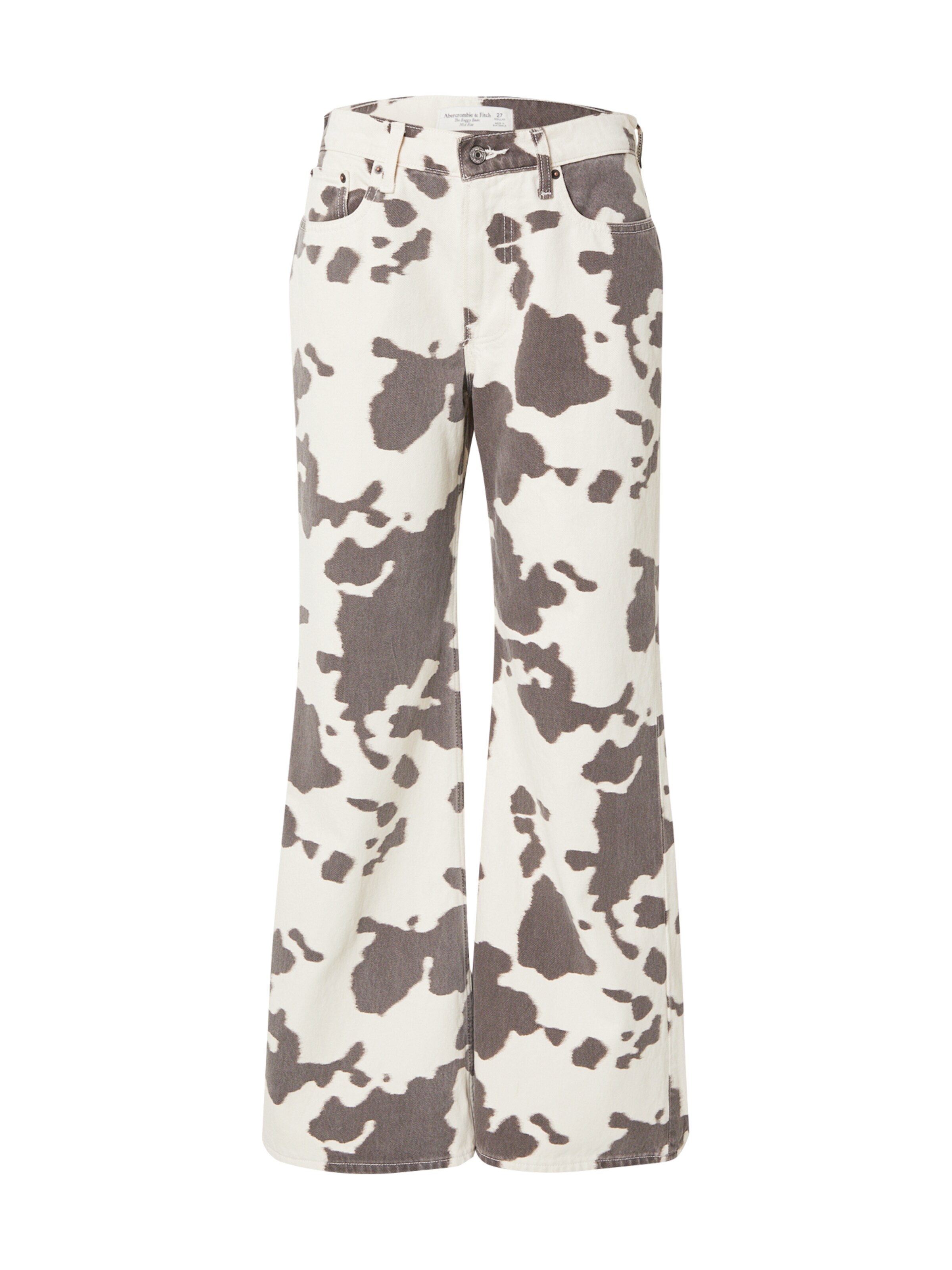 Abercrombie & Fitch Zvonový Džíny – bílá: přední strana