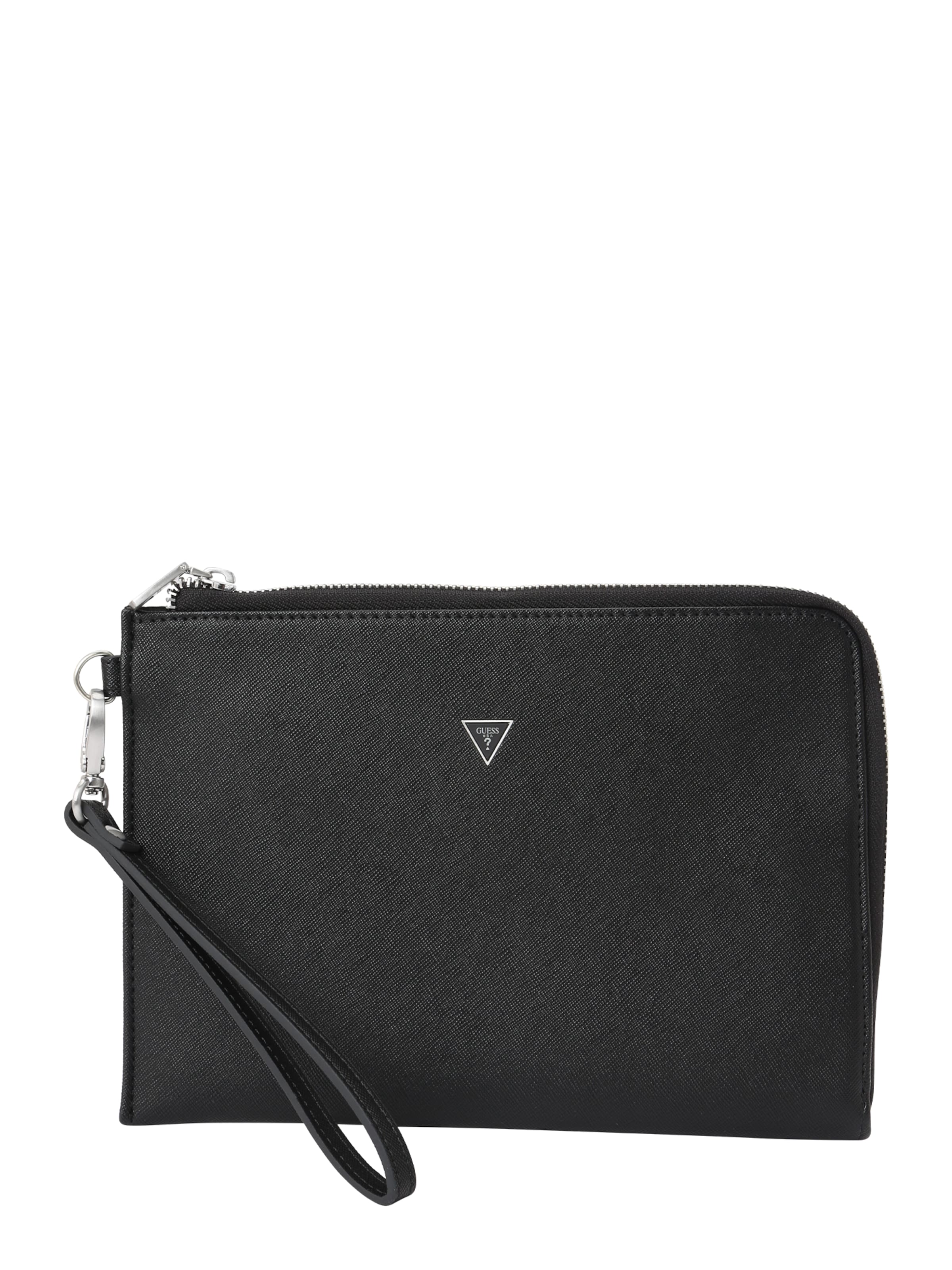 GUESS Portemonnaie 'BATH MEDIUM CLUTCH' in Schwarz: Vorderseite