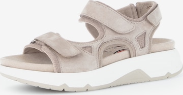 GABOR Hiking Sandals in Beige: front