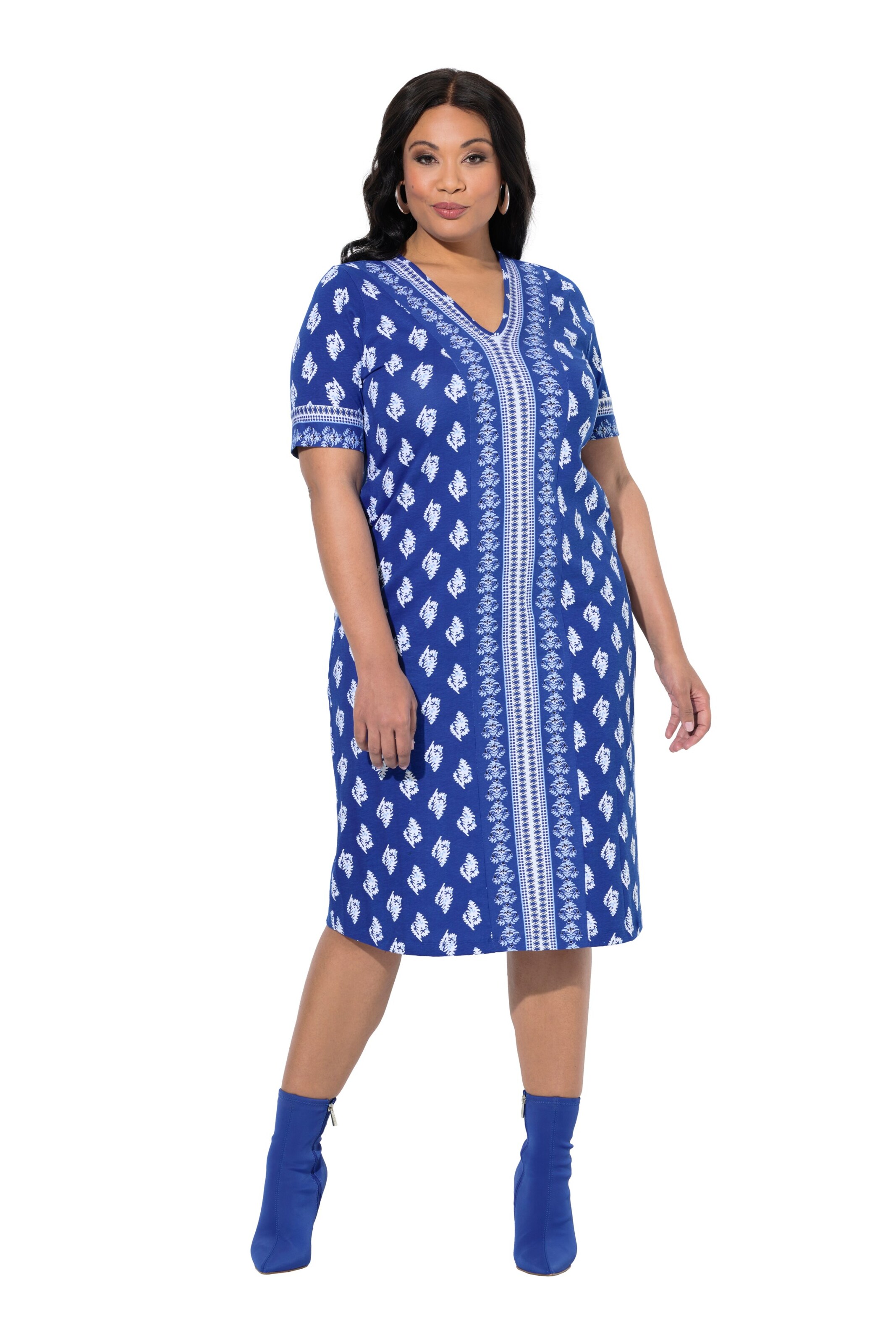 Ulla Popken Jurk in Blauw: voorkant