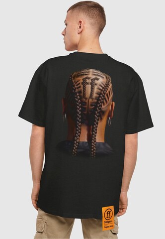 Forgotten Faces Shirt 'Braids' in Zwart: voorkant