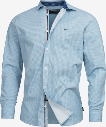 INDICODE Regular fit Button Up Shirt in Blue: front