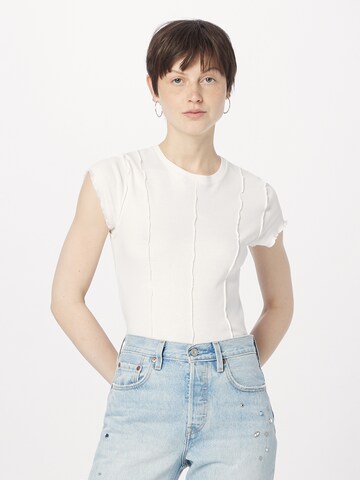 LEVI'S ® Тениска 'Inside Out Seamed Tee' в бяло: отпред