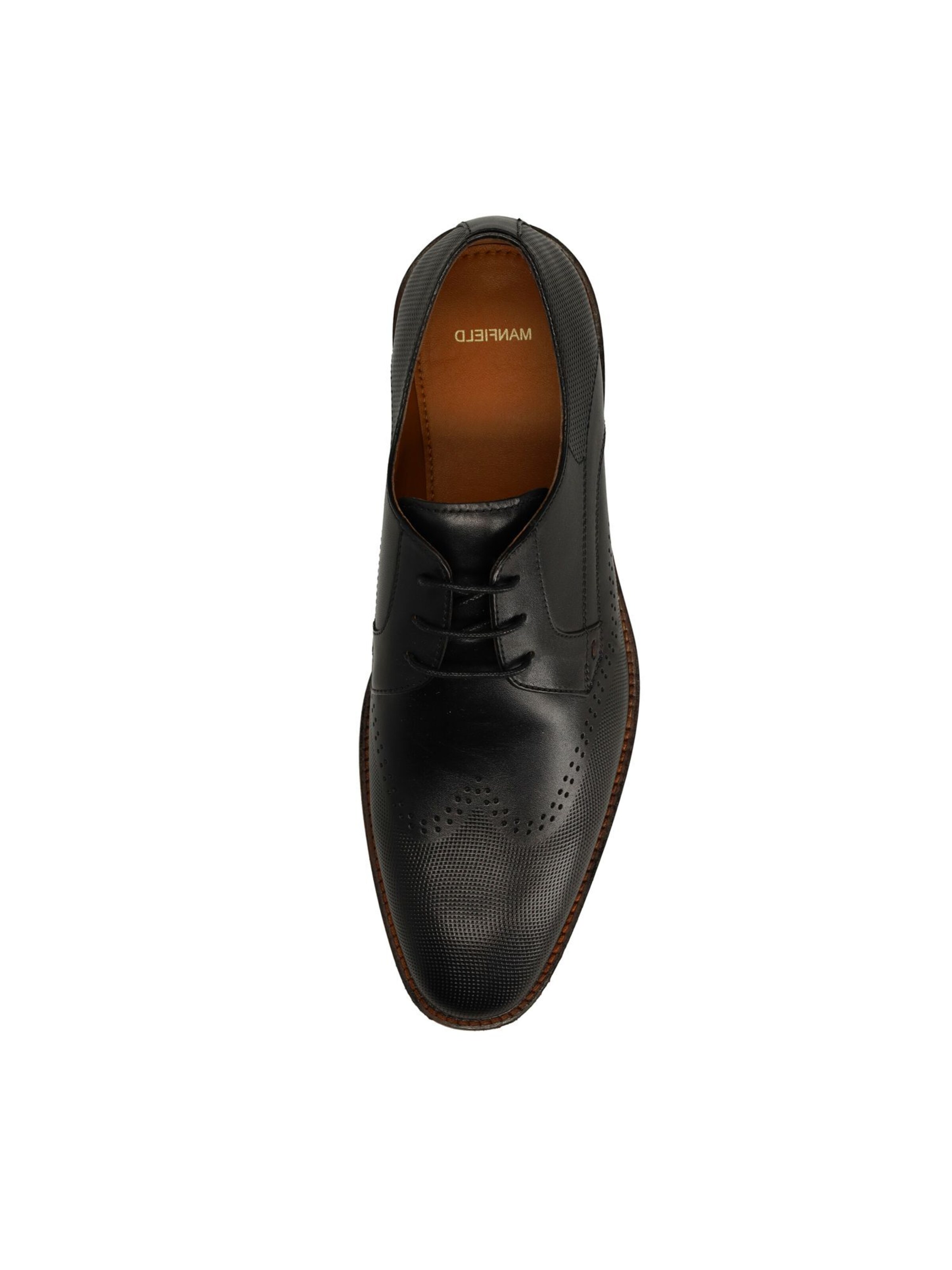 MANFIELD Schnürschuh in Schwarz