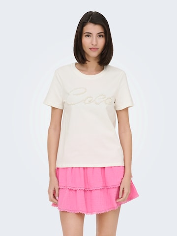 JDY T-shirt 'JDYASTA' i vit: framsida