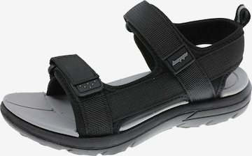 Sandalo di Beppi in nero: frontale