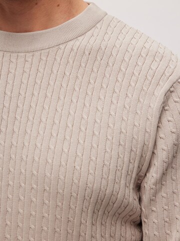 SELECTED HOMME Pullover 'MADDEN' in Beige