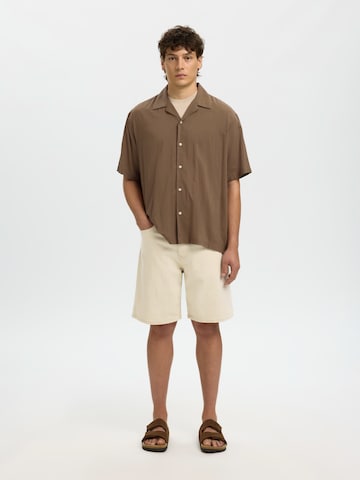 SELECTED Loose fit Jeans 'SL Halex' in Beige