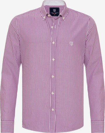 Coupe slim Chemise Jimmy Sanders en rose : devant