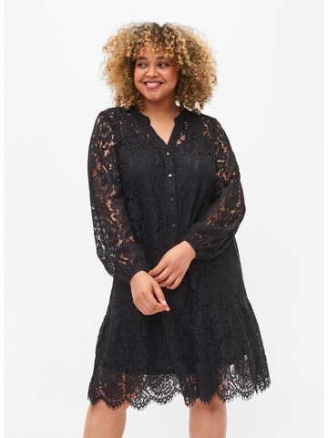 Zizzi Cocktail Dress 'Stacy' in Black: front