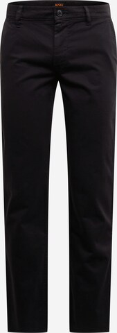 BOSS - Pantalón chino en negro: frente