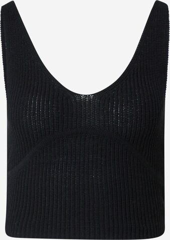 Cotton On Knitted Top in Black: front