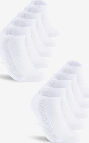 sockenkauf24 Ankle Socks in White: front
