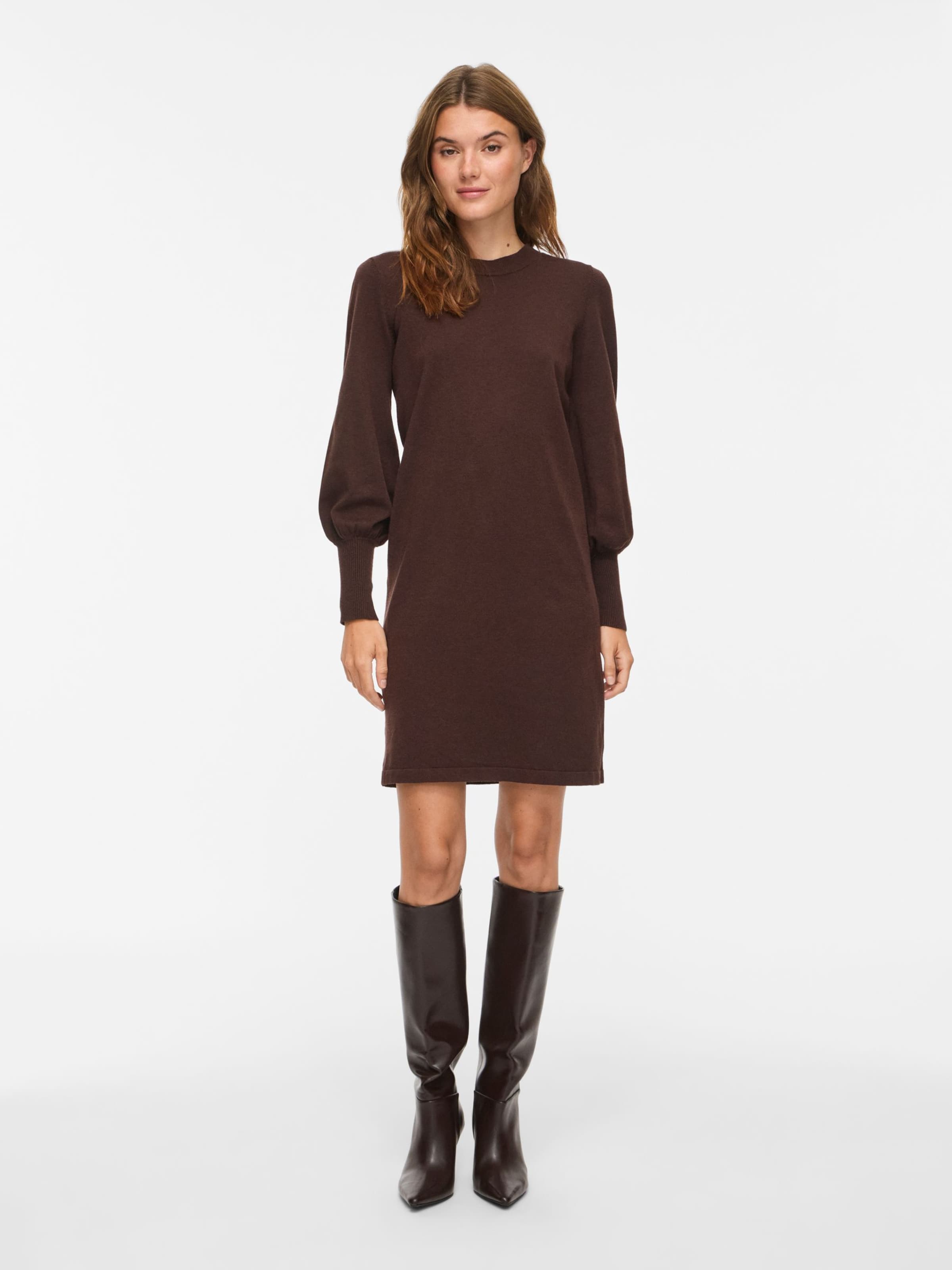 VILA Knit dress 'VIKerry' in Brown: front