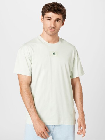 ADIDAS SPORTSWEAR Λειτουργικό μπλουζάκι 'Essentials Feelvivid Drop Shoulder' σε πράσινο: μπροστά