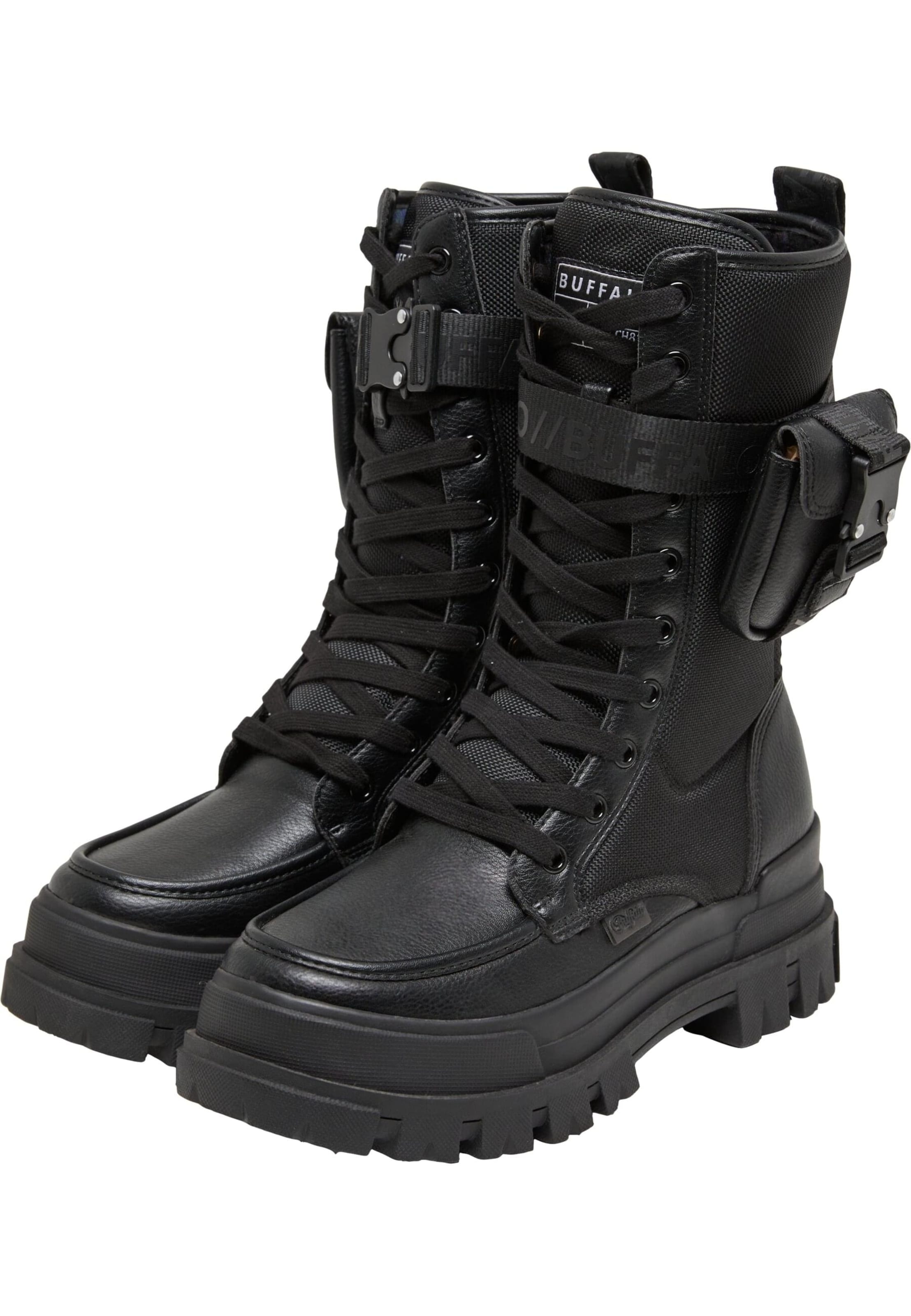 Bottines à lacets 'Aspha' BUFFALO en noir