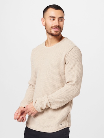 Only & Sons Tröja 'TROUGH' i beige: framsida