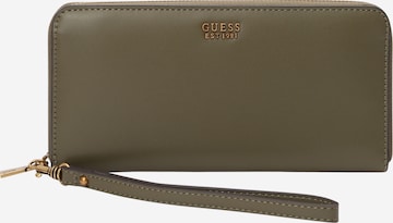 GUESS Wallet 'ATENE' in Green: front