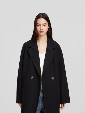 Manteau mi-saison Bershka en noir : devant