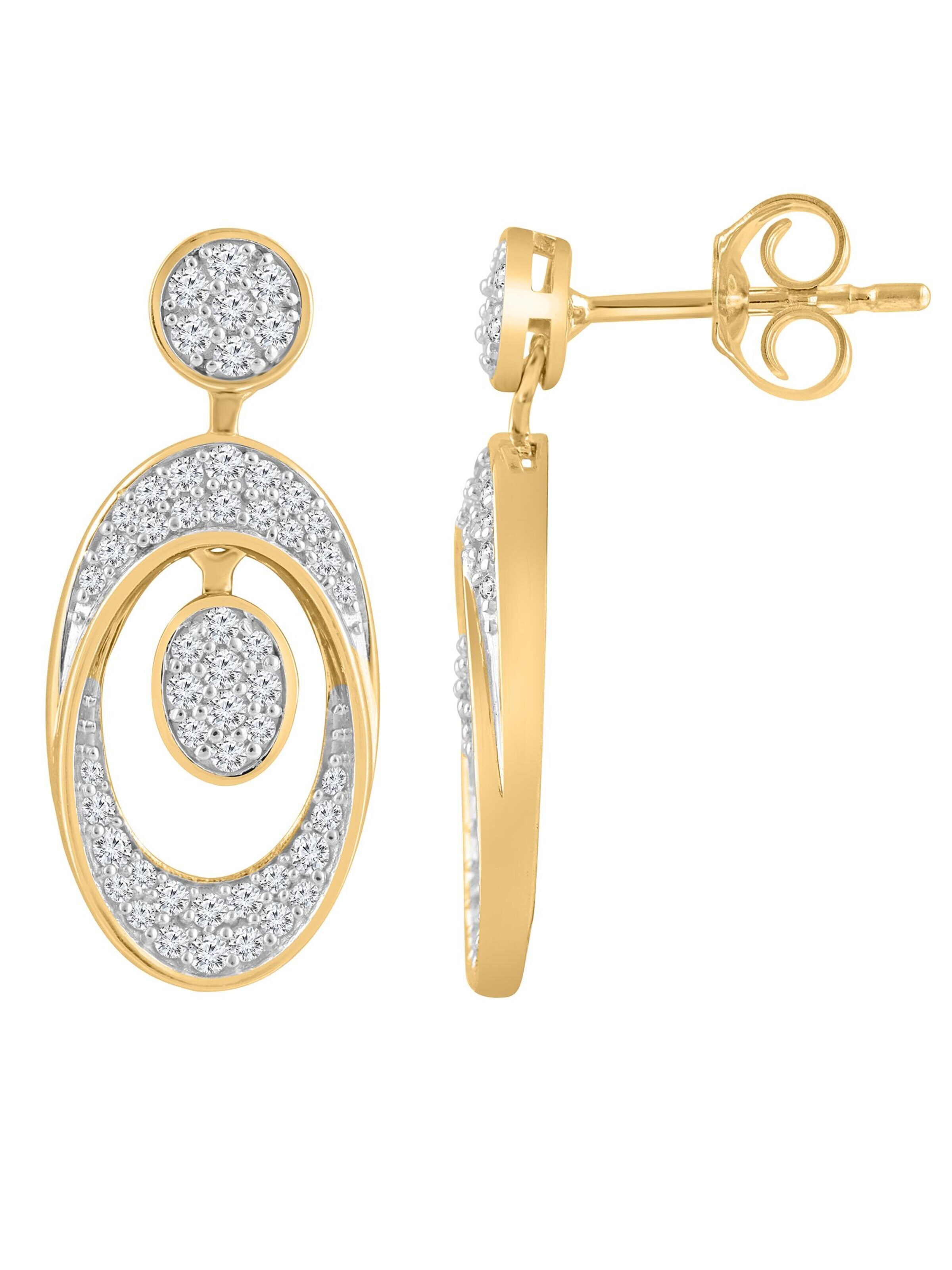 Diamant Exquis - Pendientes en oro