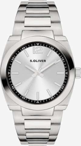 Montre à affichage analogique s.Oliver en argent : devant