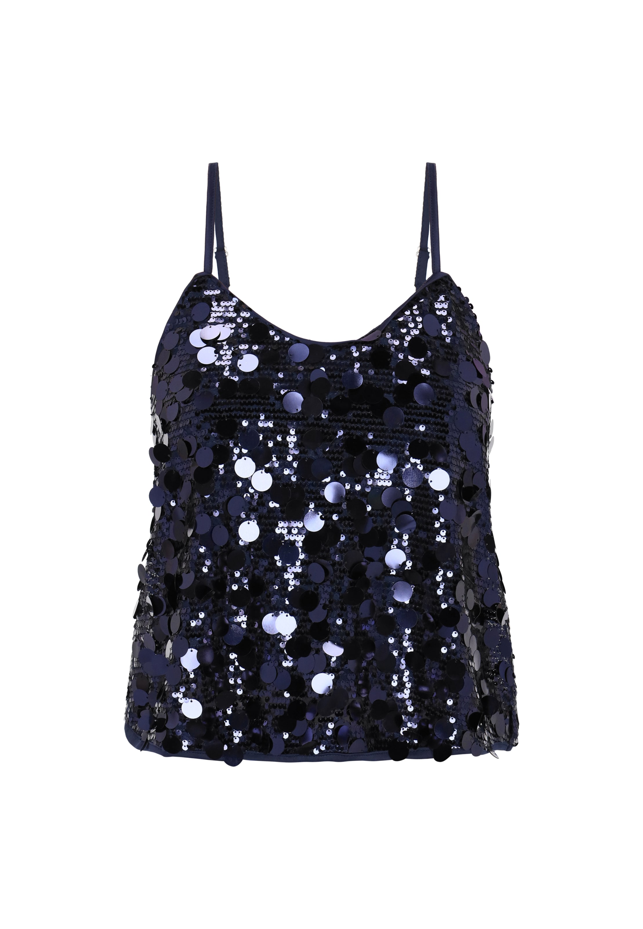 myMo at night - Top en azul: frente