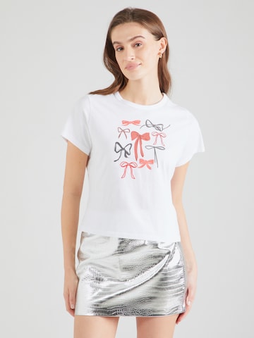T-shirt Abercrombie & Fitch en blanc : devant