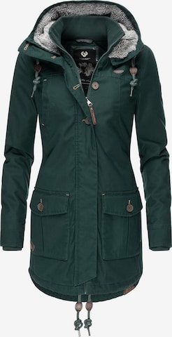 Ragwear Between-Seasons Coat 'Jane' in Green: front