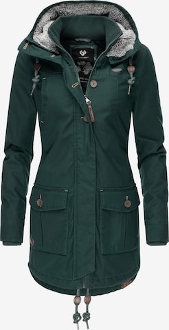 Ragwear Between-seasons coat 'Jane' in Green: front