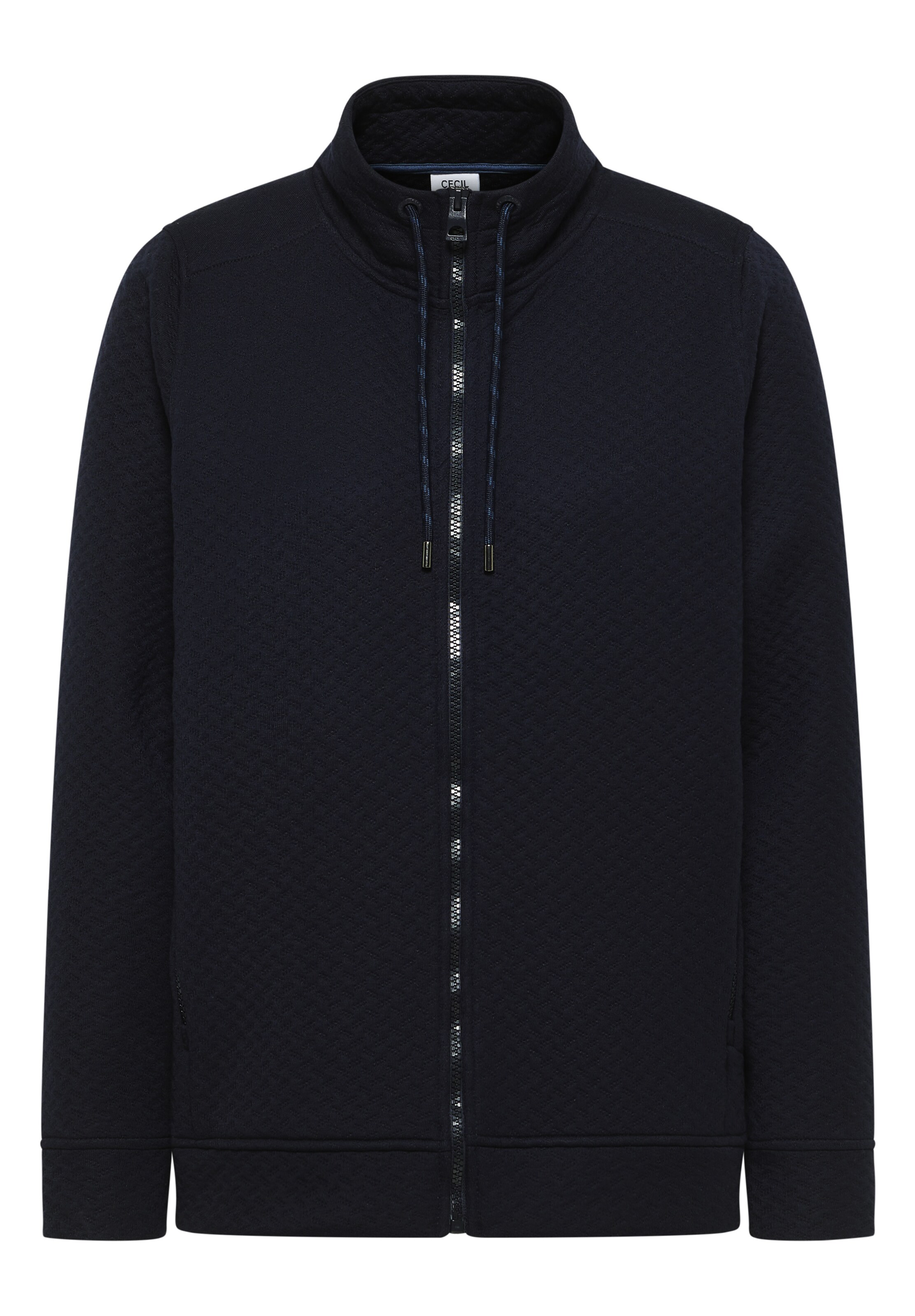 CECIL Zip-Up Hoodie in Blue: front