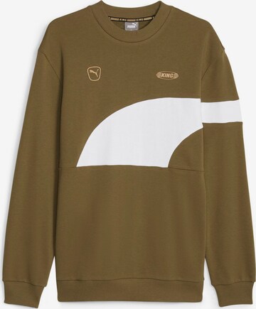 PUMA - Sweatshirt de desporto 'King' em verde: frente