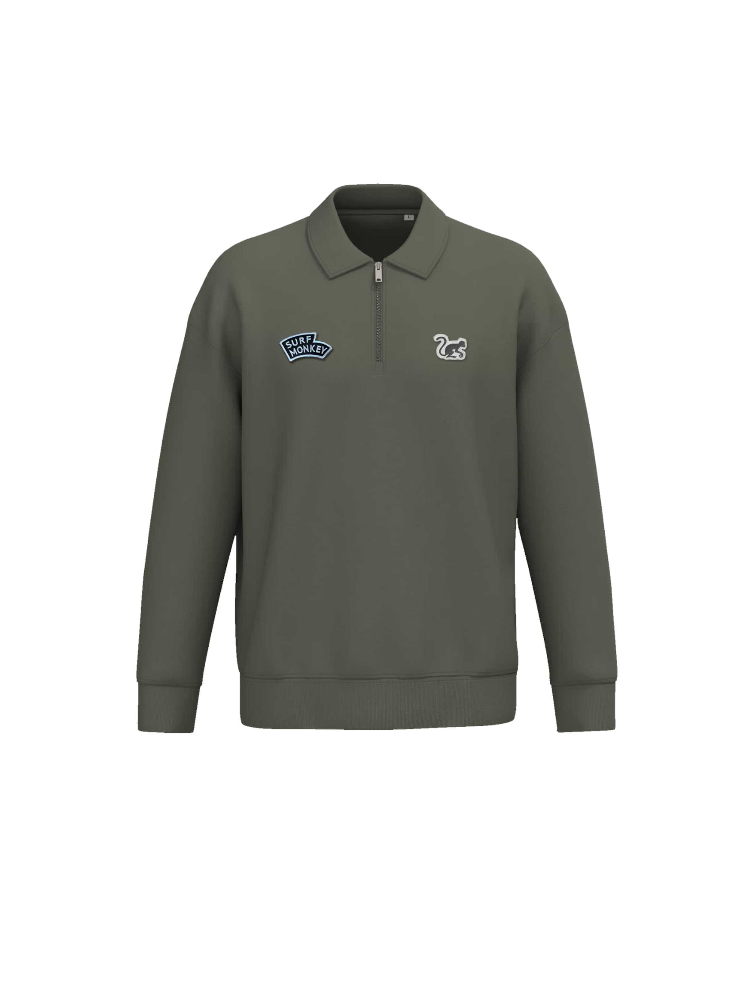 Sweat-shirt Surf Monkey en vert : devant