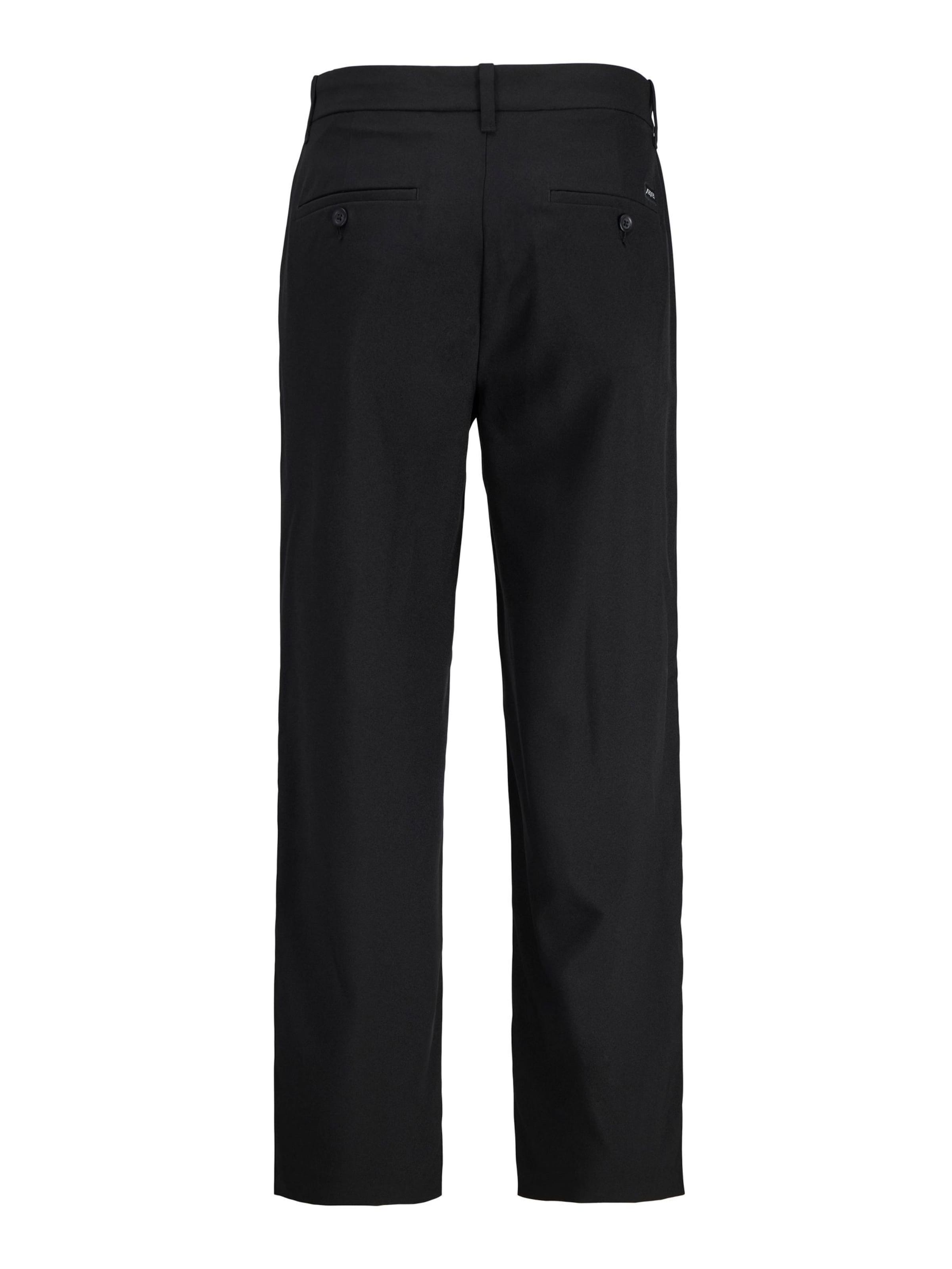 aprel Wide Leg Lærredsbukser i sort